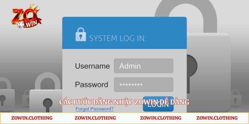 Các bước đăng nhập Zowin dễ dàng