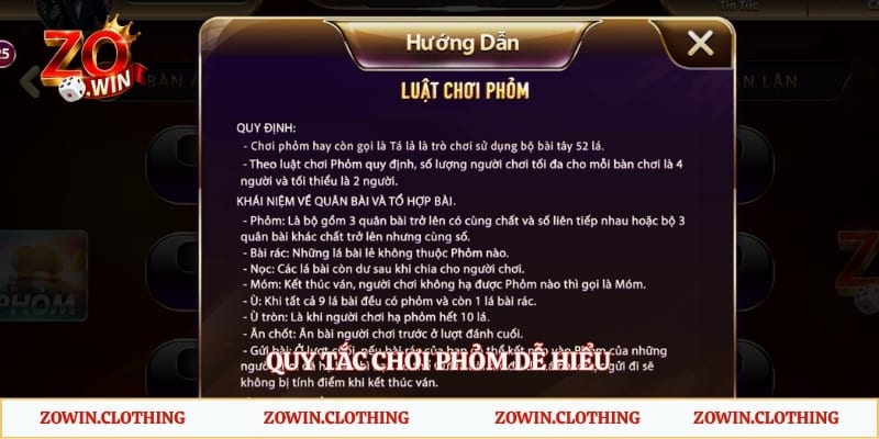 Quy tắc chơi phỏm dễ hiểu